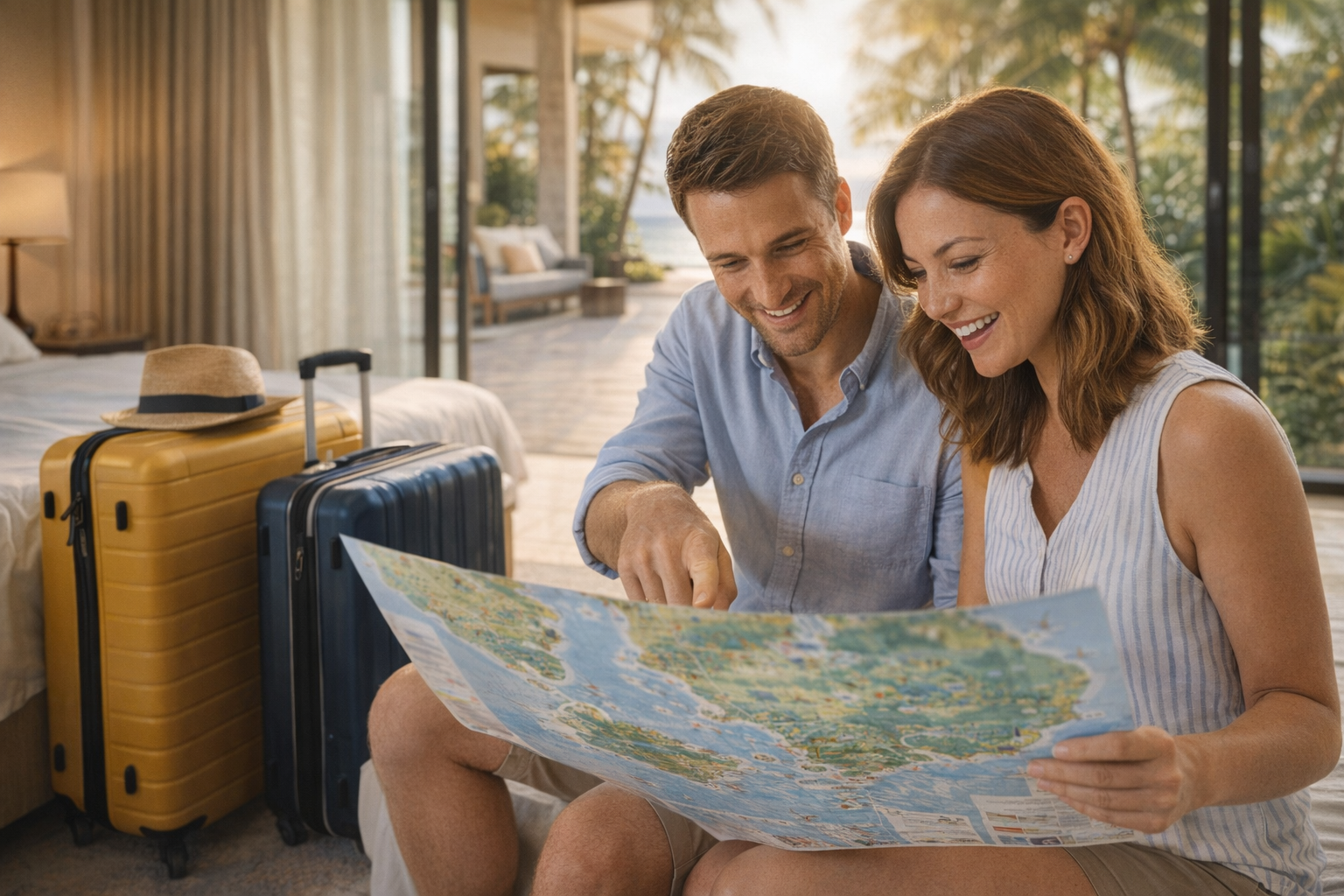 Plan tropical holiday